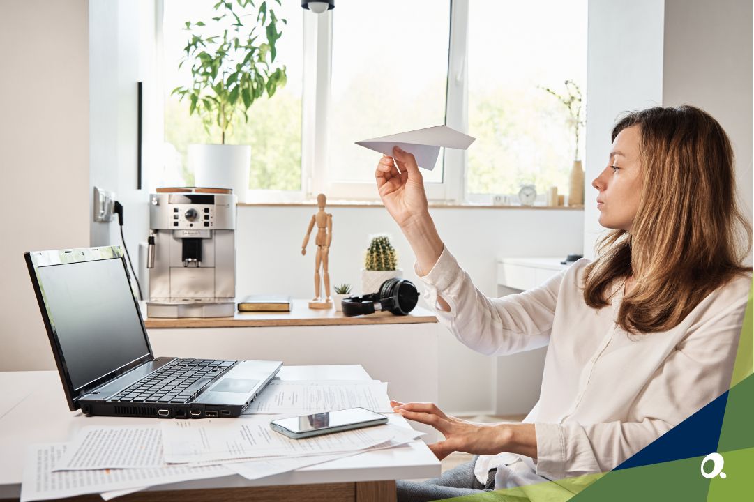 Finance professional working from home