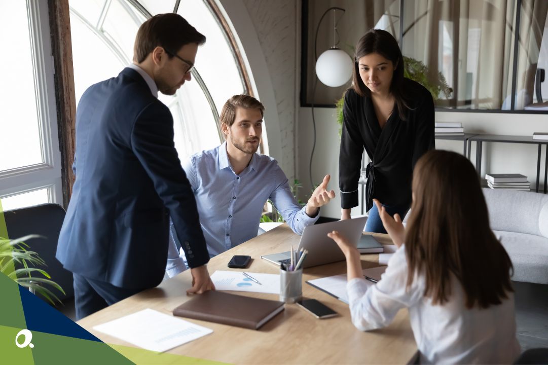 Finance team in discussion