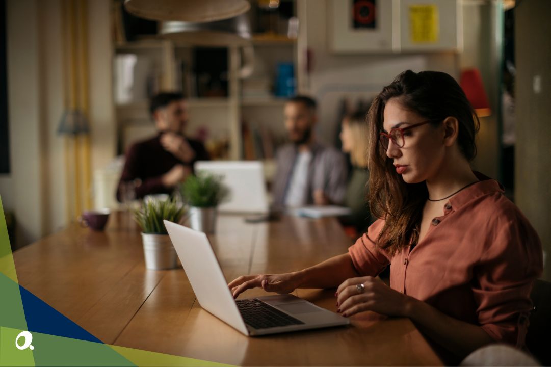 Finance professional working remotely