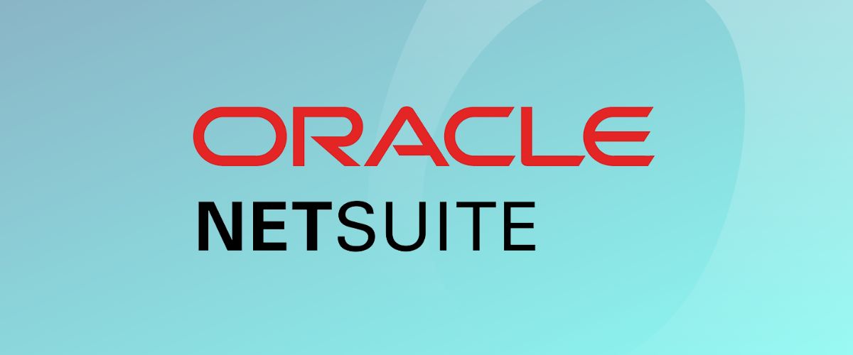 Oracle NetSuite logo on a blue background