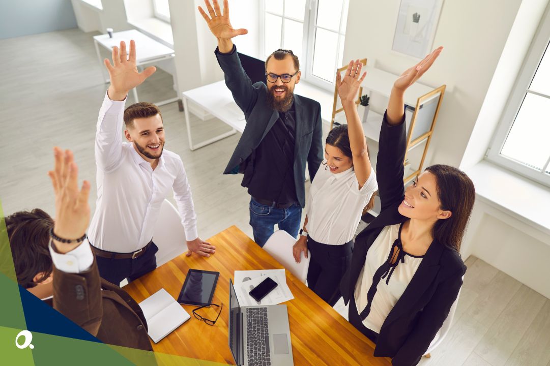 Finance team celebrating successful collaboration with Sage Intacct Release 3 2025 features