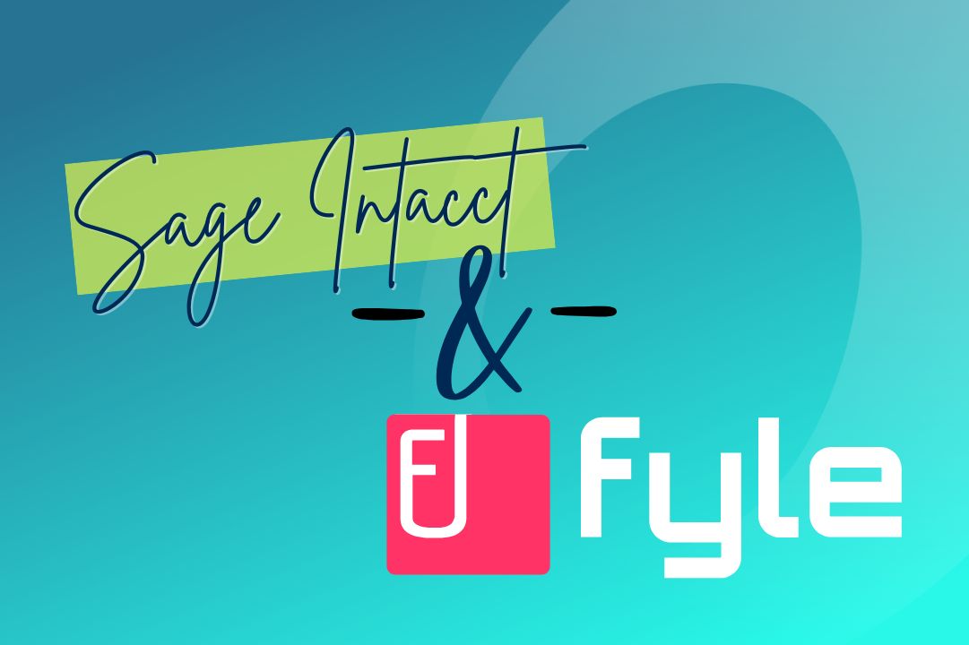 Sage Intacct and Fyle integration graphic, automating expense management within the finance system.